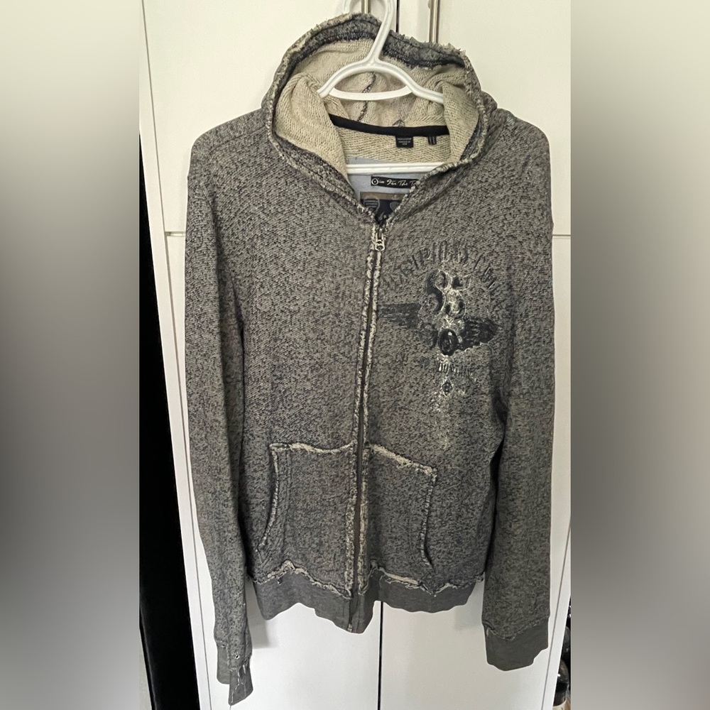 Buffalo David Bitton Men’s Zip-Up Hoodie Size Small S Blue